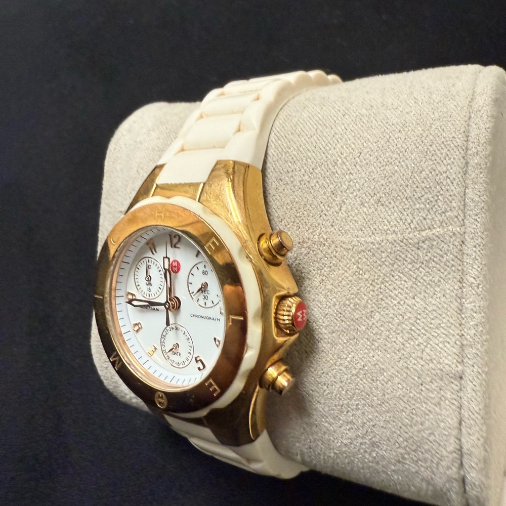 Michele Gold and White Smartwatch